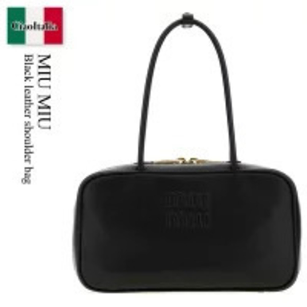 Miu Miu Bag Black Leather Shoulder Pouch
